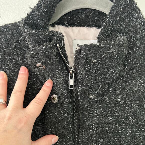 Michael Stars Women's Charcoal Leti Snap Zip Outerwear Jacket S Small New - Picture 4 of 10